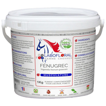 Fenugrec en poudre pour chevaux.