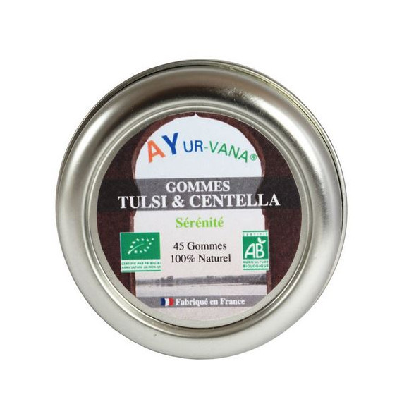 Gommes Ayurvédiques Tulsi et Centella Ayurvana