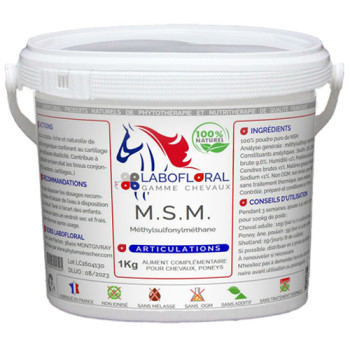 MSM en poudre pour chevaux.