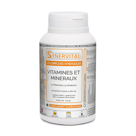 VITAMINES ET MINERAUX Synervital en gélules