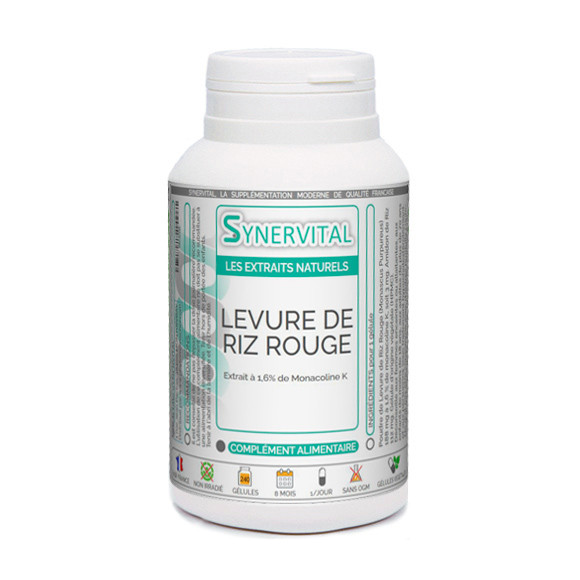 Levure de Riz Rouge Extrait en gélules Synervital