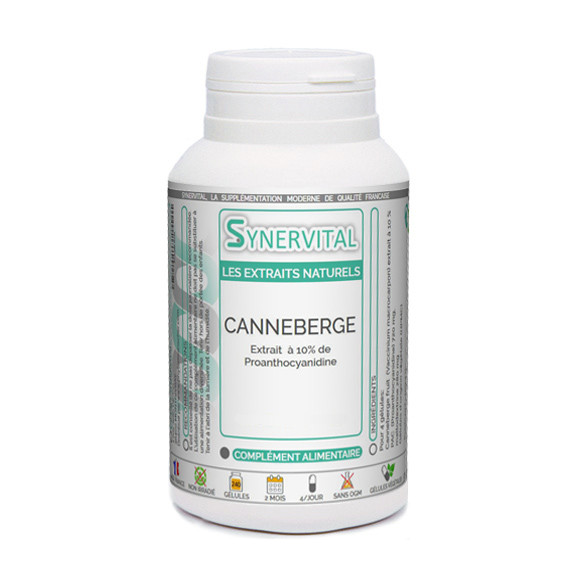 CANNEBERGE ou CRANBERRY Synervital en gélules.