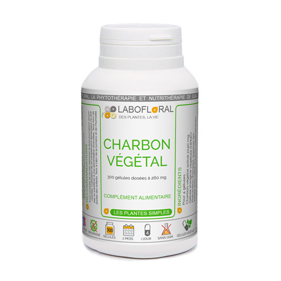 Charbon Végétal activé Labofloral en gélules.