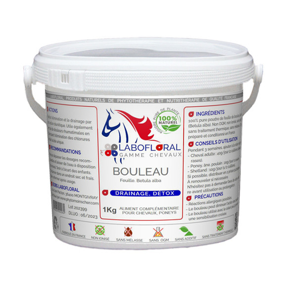 Bouleau en poudre pour chevaux.