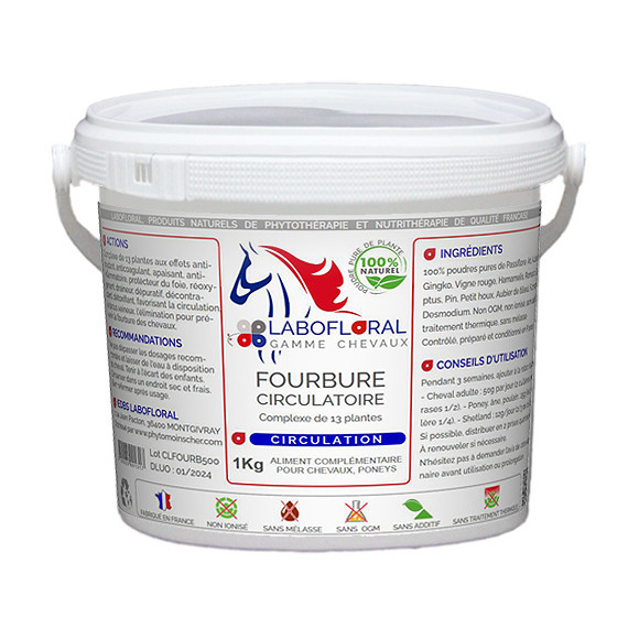 Complexe Fourbure, Circulatoire Chevaux Labofloral