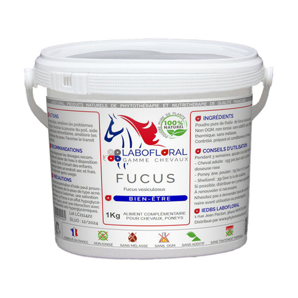 Fucus en poudre pour chevaux.