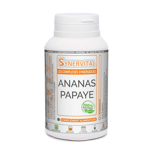 Ananas Papaye Synervital en gélules pour votre minceur.