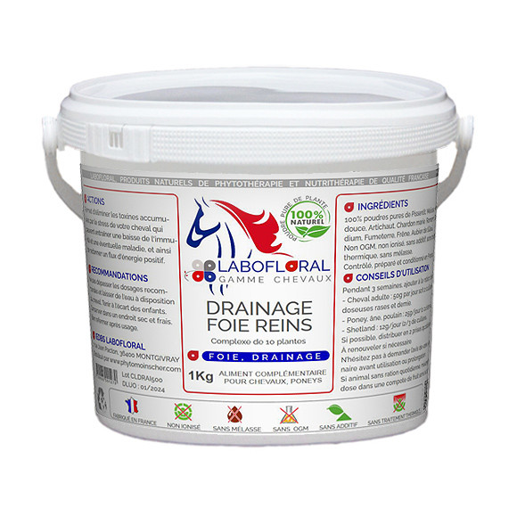 Complexe Drainage Foie Reins Chevaux Labofloral