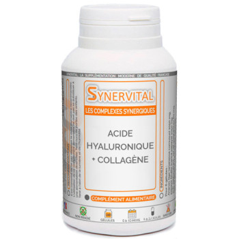 Acide hyaluronique   Collagène marin Synervital en Gélules.