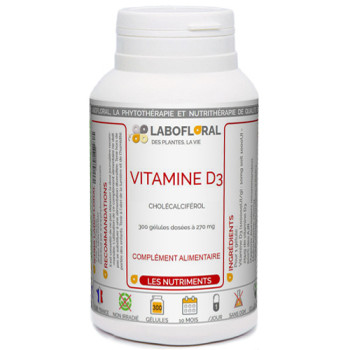 Vitamine D3 Labofloral en capsules.