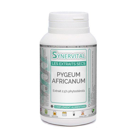 Pygeum Africanum Synervital en gélules.