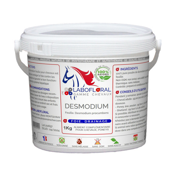 Desmodium en poudre pour chevaux.