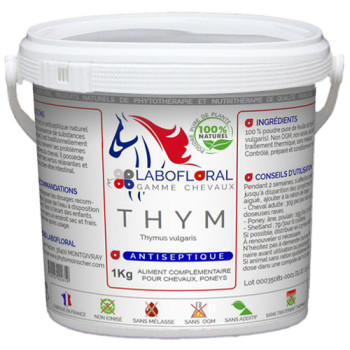 Thym en poudre pour chevaux.