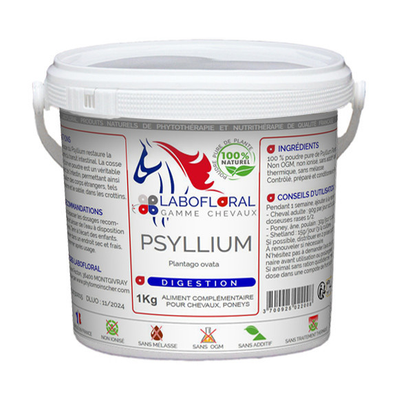 Psyllium en poudre pour chevaux.