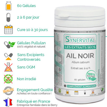 Ail Noir Synervital 60 gélules avantages
