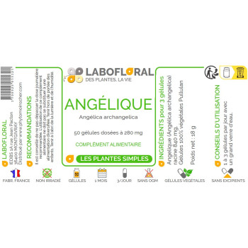 Angélique Labofloral 50 gélules étiquette