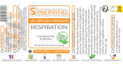 Respiration Synervital 60 gélules  étiquette