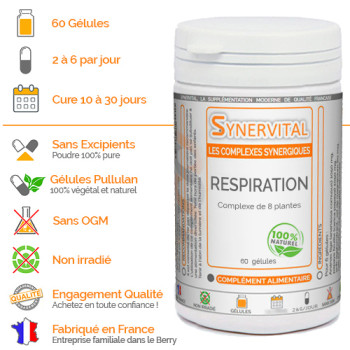 Respiration Synervital 60 gélules  avantages