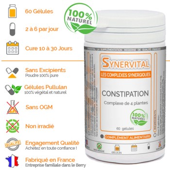 Constipation Synervital 60 gélules avantages