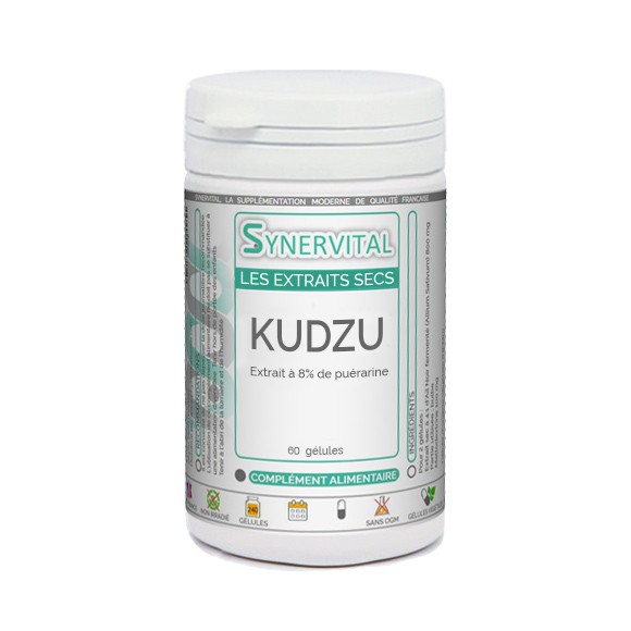 Kudzu extrait sec Synervital 60 gélules