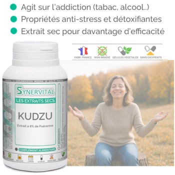 Kudzu extrait sec Synervital 60 bienfaits