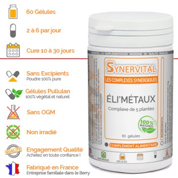 Eli'métaux Synervital 60 gélules avantages