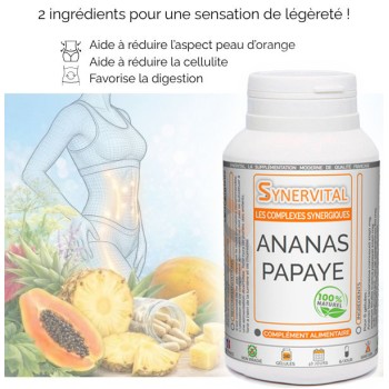 Ananas Papaye Synervital en gélules pour votre minceur.