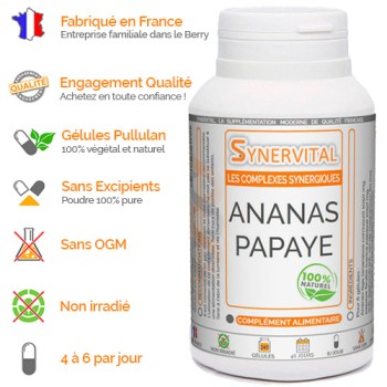 Ananas Papaye Synervital en gélules pour votre minceur.