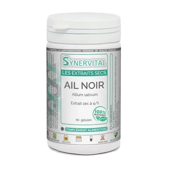 Ail Noir fermenté Extrait sec Synervital