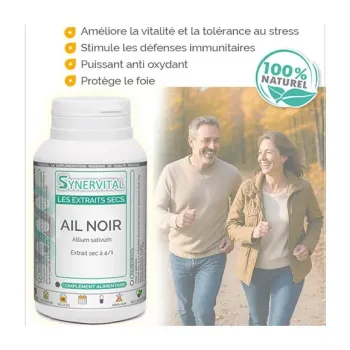 Ail Noir fermenté Extrait sec Synervital
