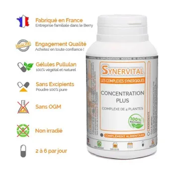 Concentration Plus Synervital - Avantages