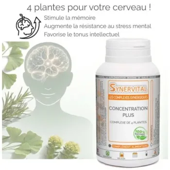 Concentration Plus Synervital - Bienfaits