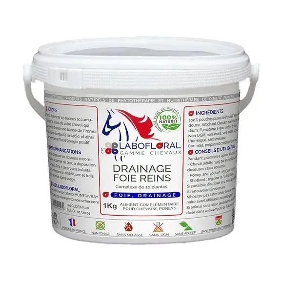 Complexe Drainage foie, reins Labofloral - Chevaux