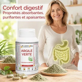 Argile verte en gélules Labofloral bienfaits