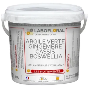 Cataplasme Argile verte, Gingembre, Cassis, Boswellia Labofloral