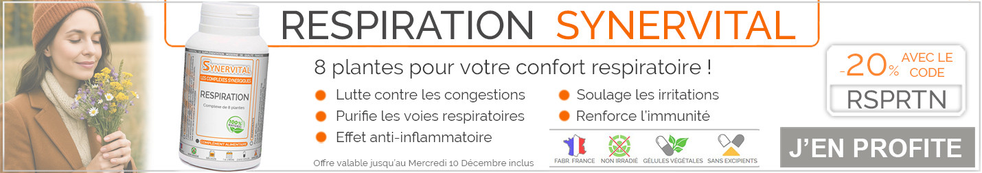-20% sur le complexe de plantes Respiration Synervital !